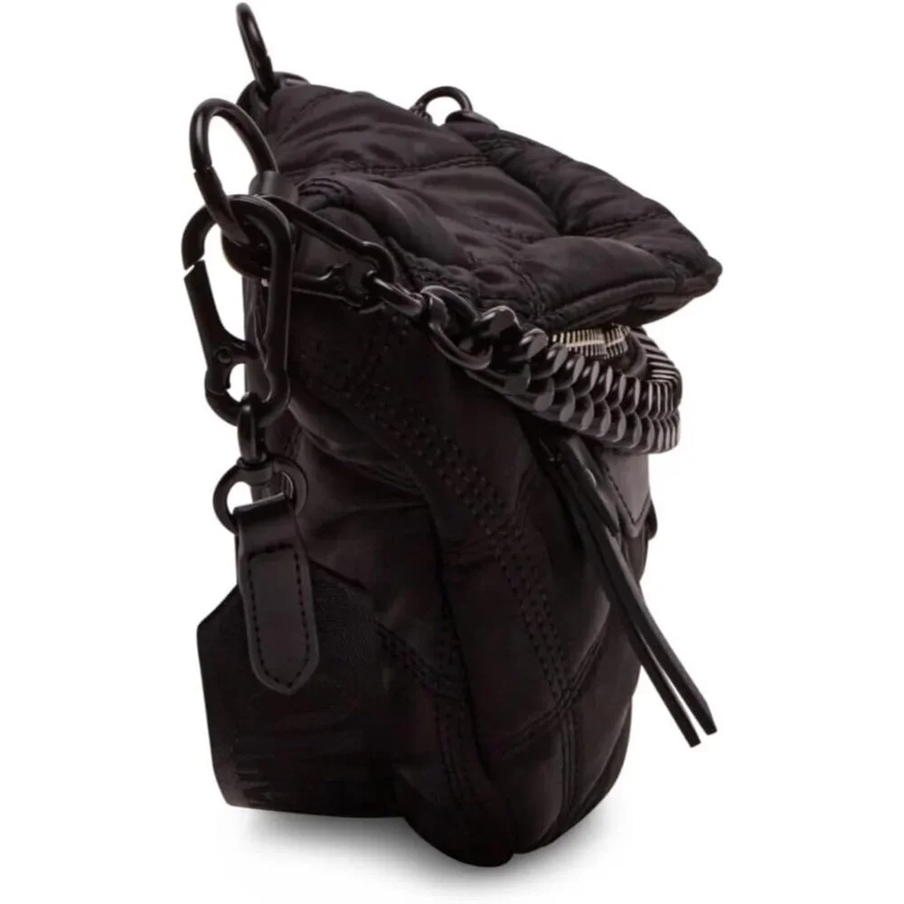 Nylon Sling Bag Womens Adjustable Crossbody Fanny Pack Hobo Black